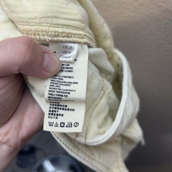 We the Free Ankle Acid Wash Barrel Jeans, Women Sz 25 High‎ Waist belted Pleated - Picture 9 of 10